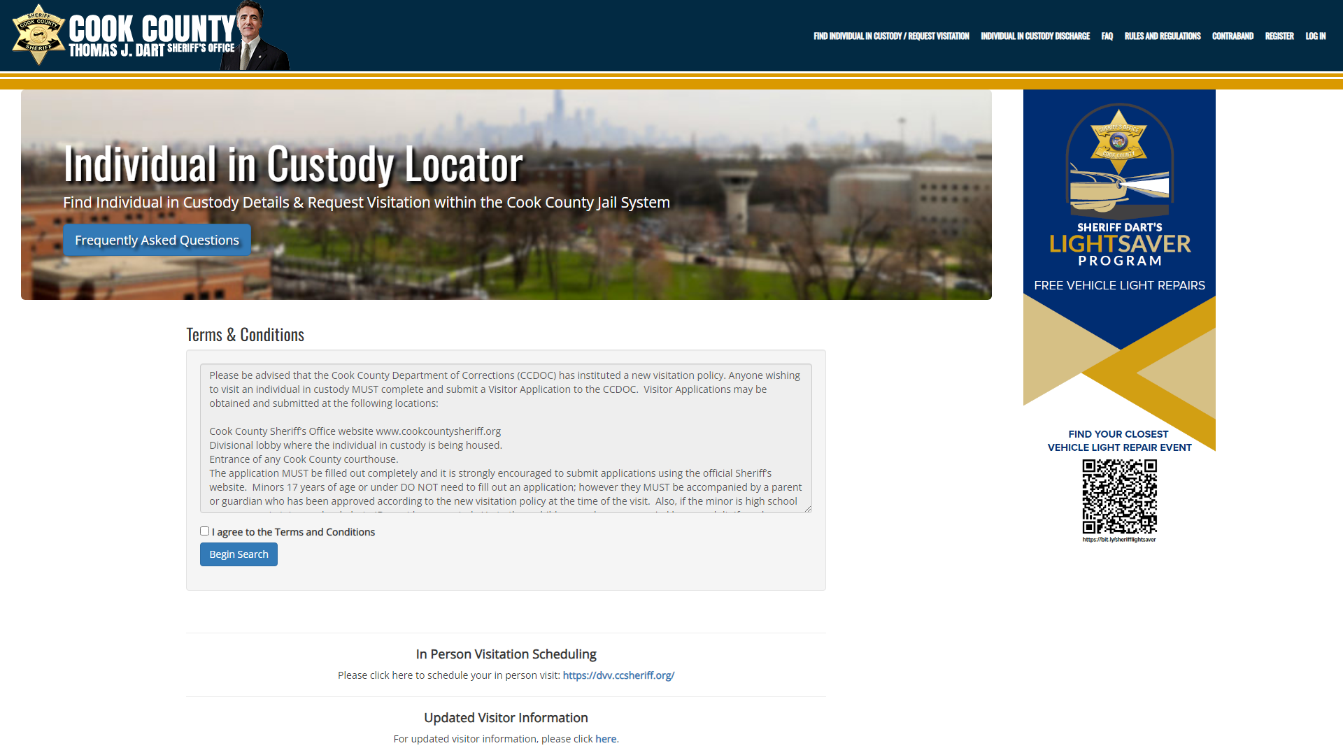 Individual in Custody Locator