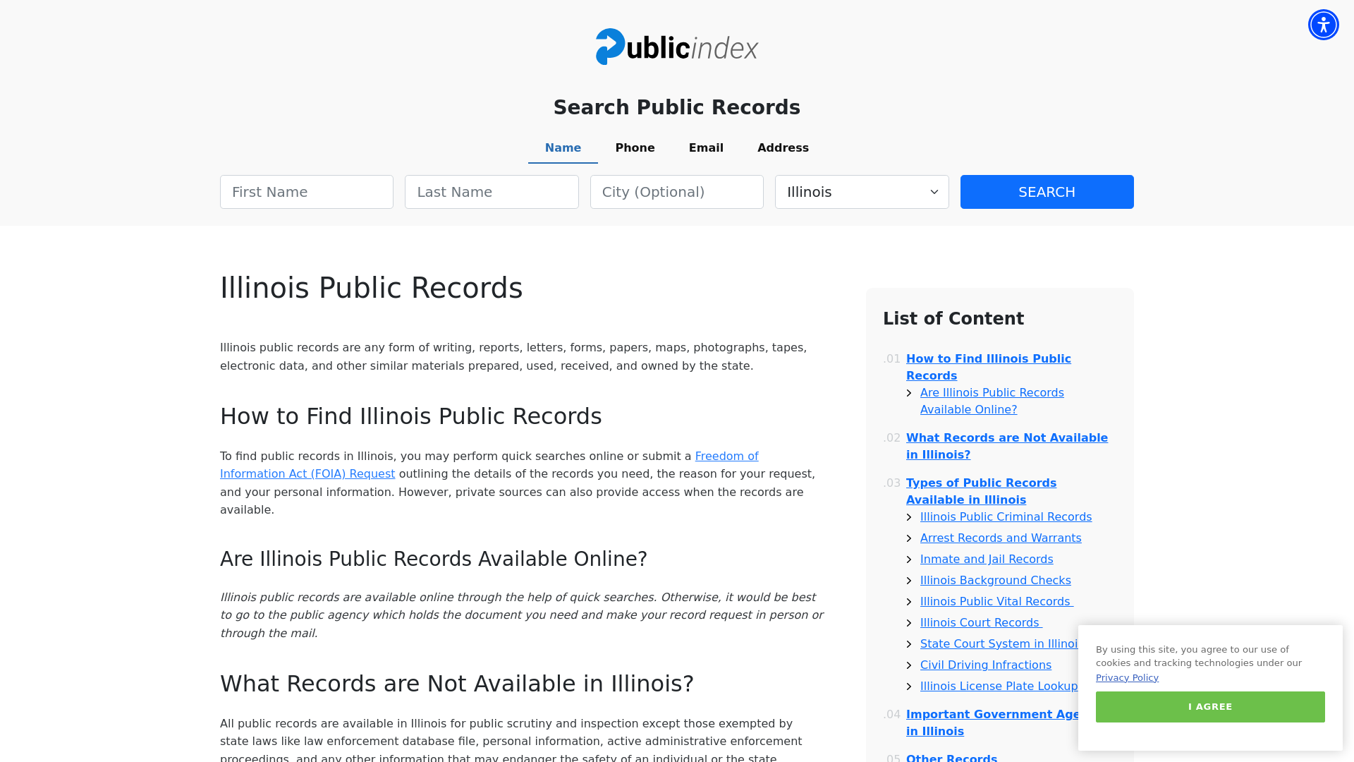 Illinois Public Records Online - ThePublicIndex