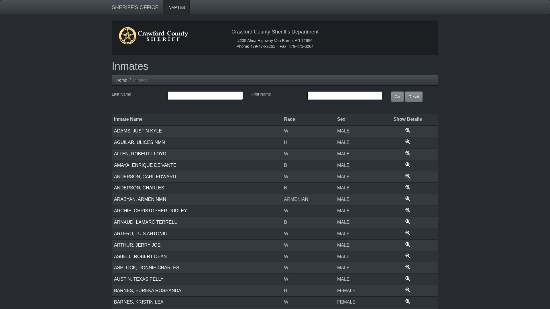 Crawford County Jail Inmates - Crawford County Sheriff