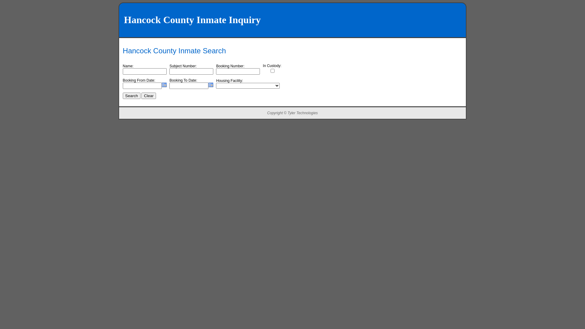 Hancock County Inmate Search