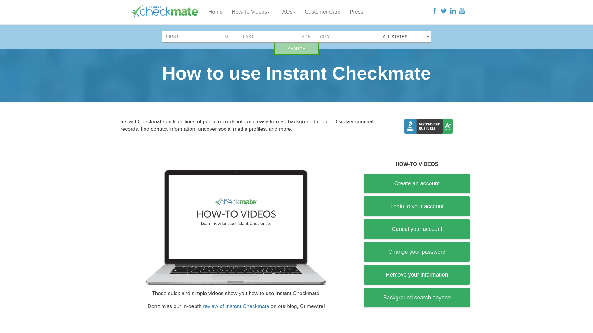 Instant Checkmate Help Desk - Customer Help Available | Instant Checkmate Help