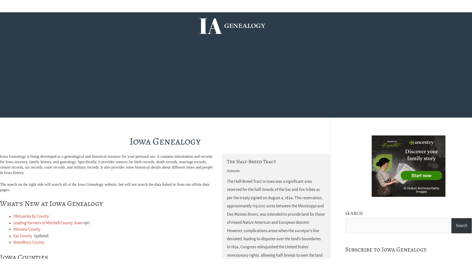 Iowa Genealogy – Iowa Genealogy