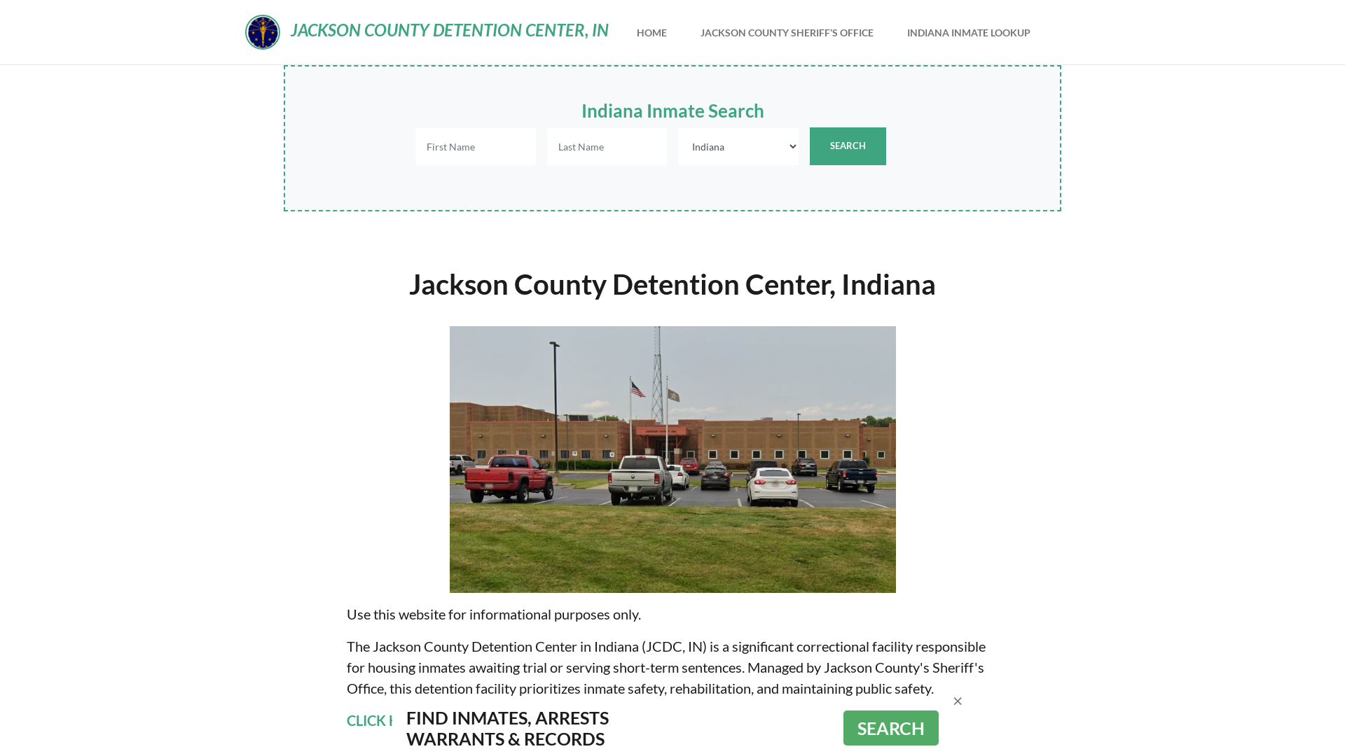 Jackson County Detention Center, IN Inmate Roster, Offender Search