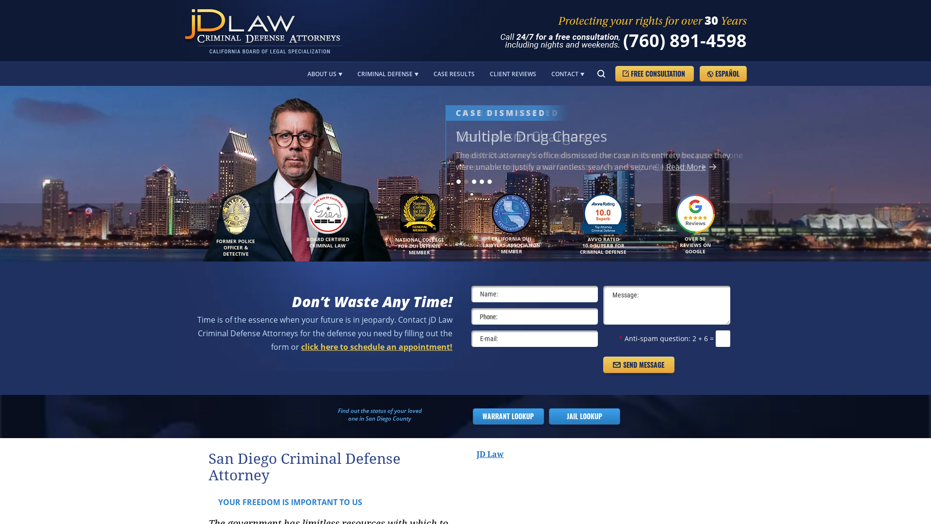 San Diego Criminal Defense Lawyer | Vista Defense Law Firm