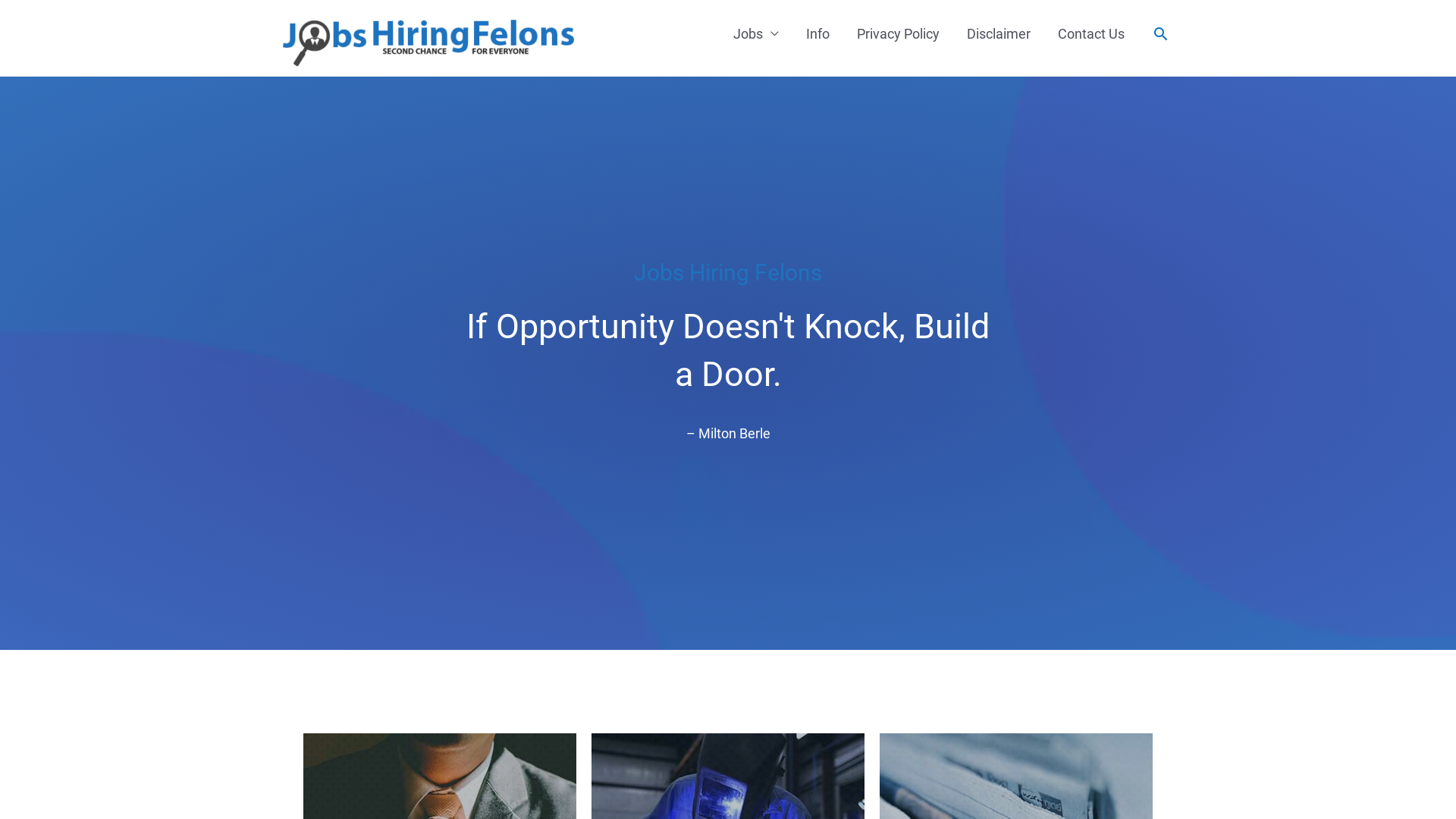 Home | Jobs Hiring Felons - Find Felon Friendly Jobs