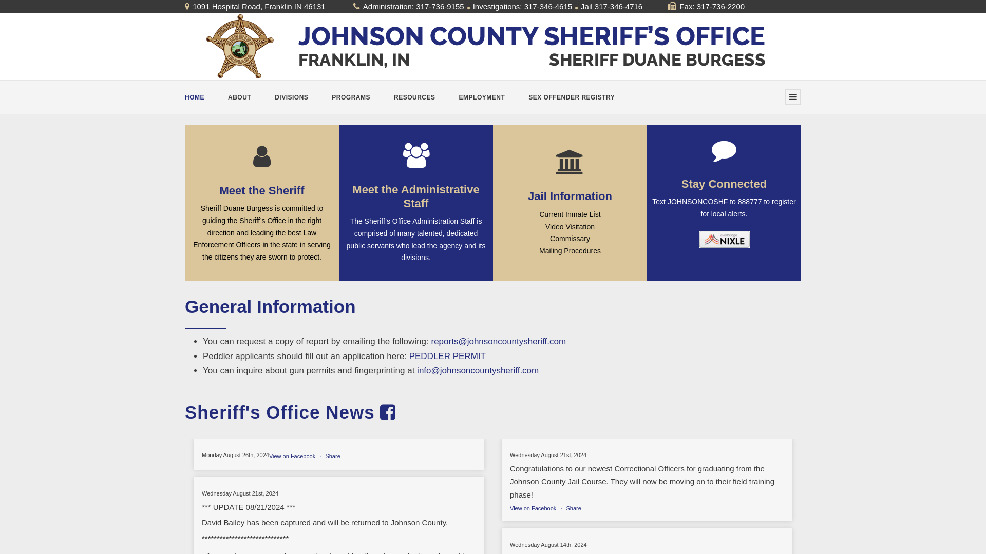 Johnson County Indiana Sheriff