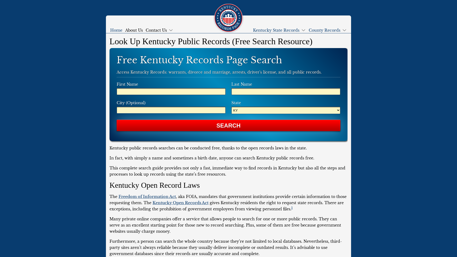 Look Up Kentucky Public Records (Free Search Resource)