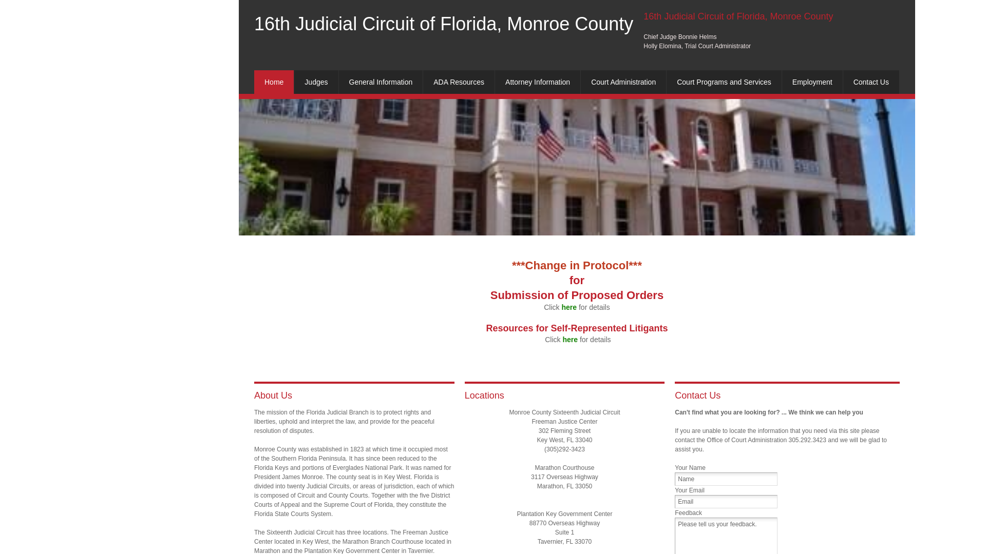 16th Judicial Circuit of Florida, Monroe County -  Home