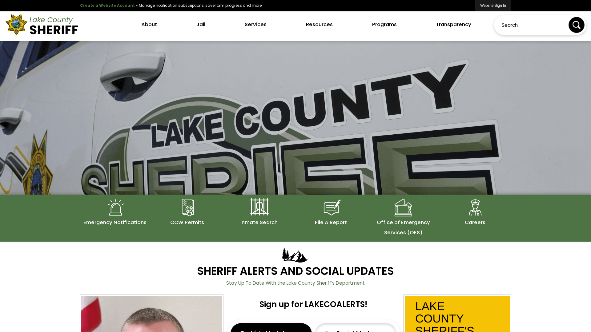 Sheriff | Lake County, CA