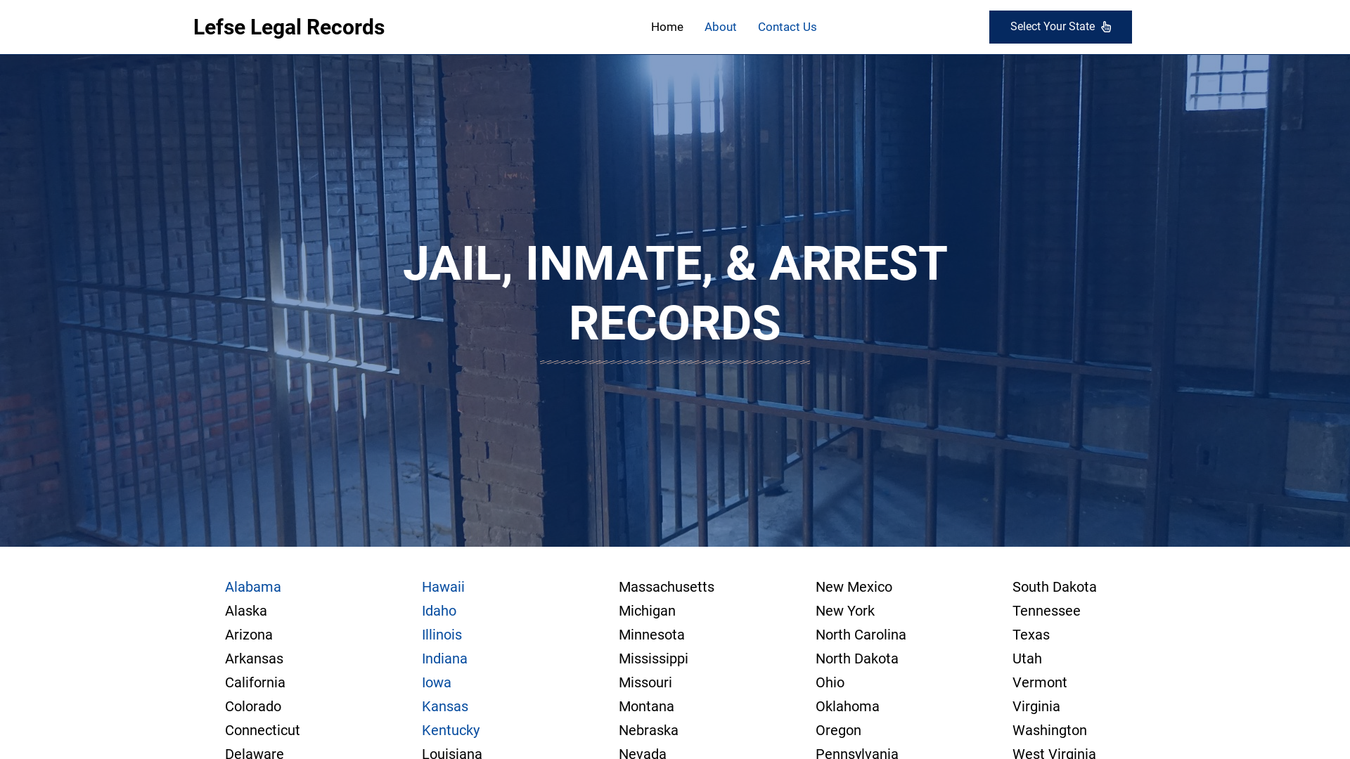 Jail & Mugshot Directory | Inmate Roster | Lefse Legal Records