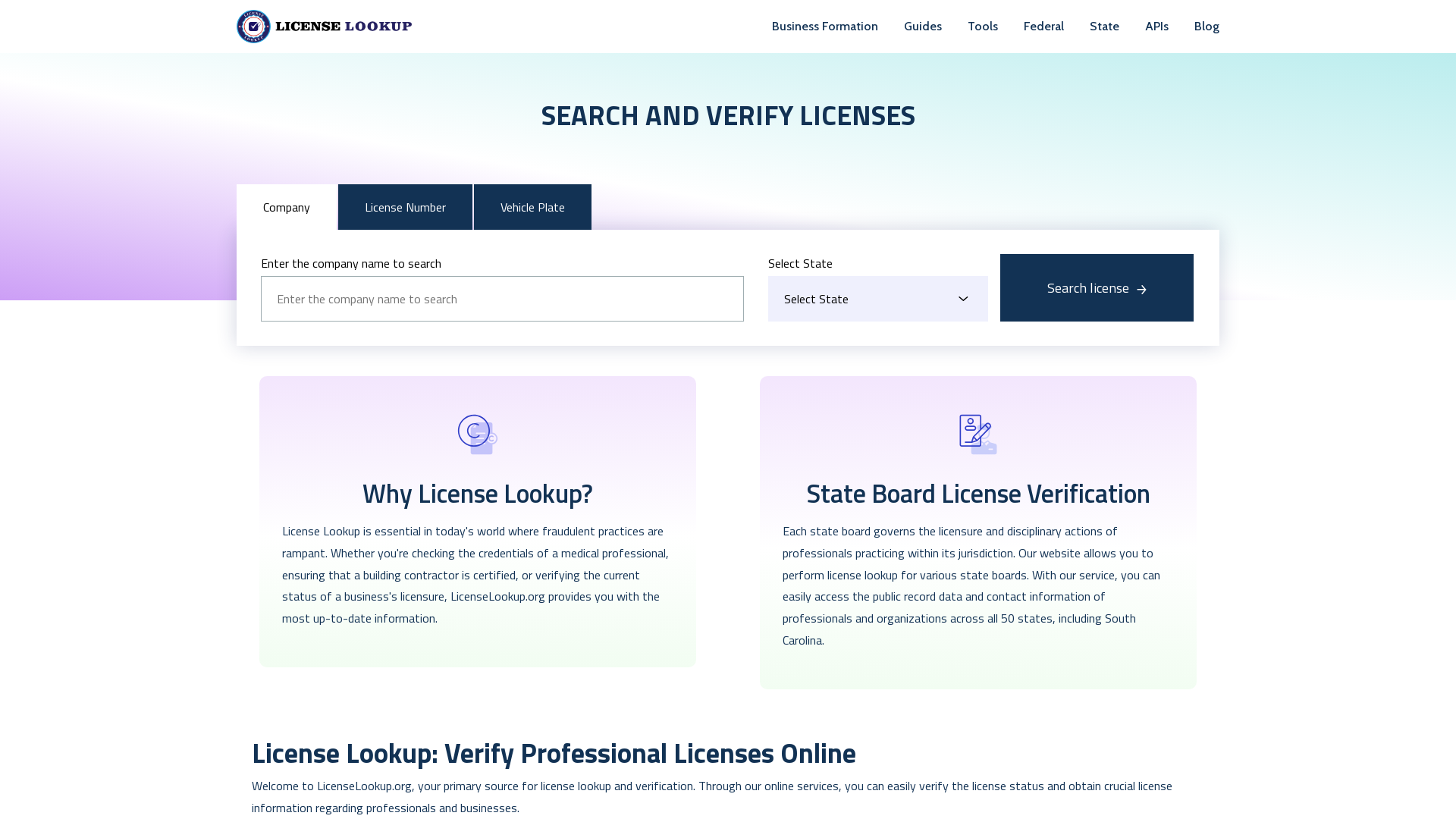 License Lookup: Search Professional Licenses Online | License Lookup