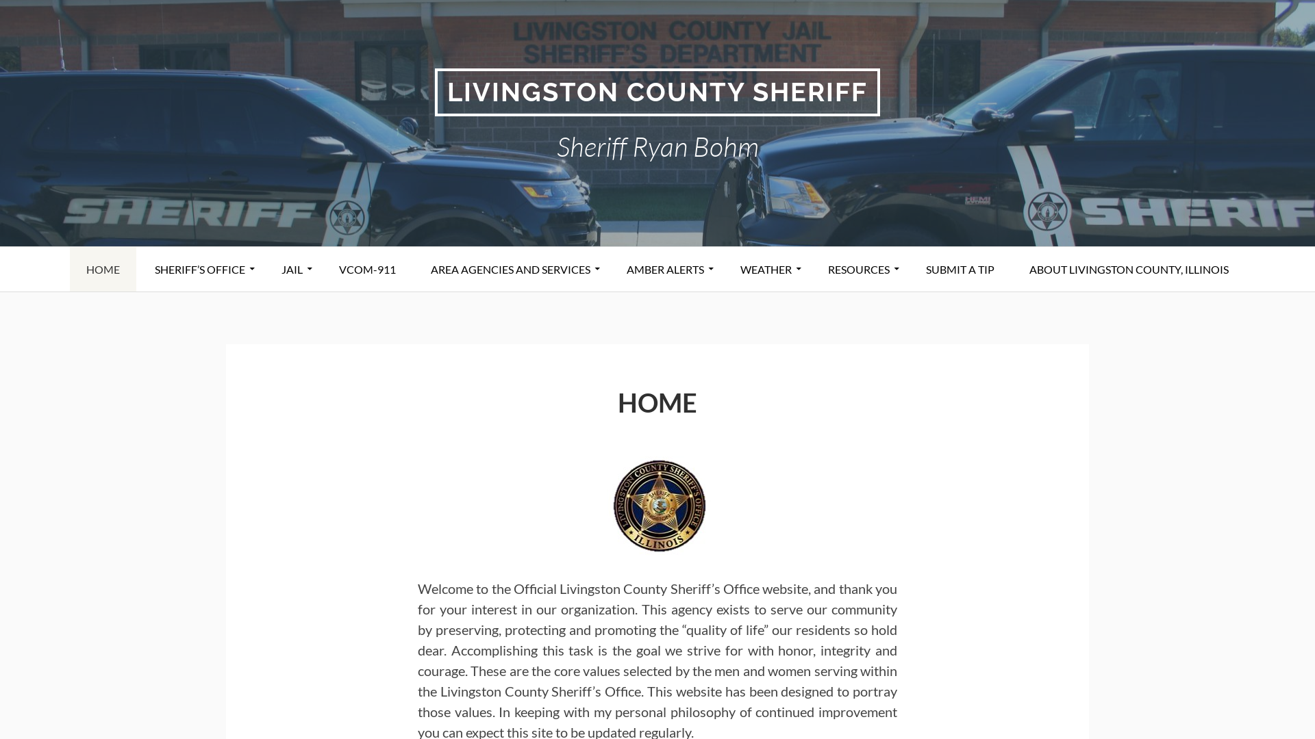 Livingston County Sheriff – Sheriff Ryan Bohm