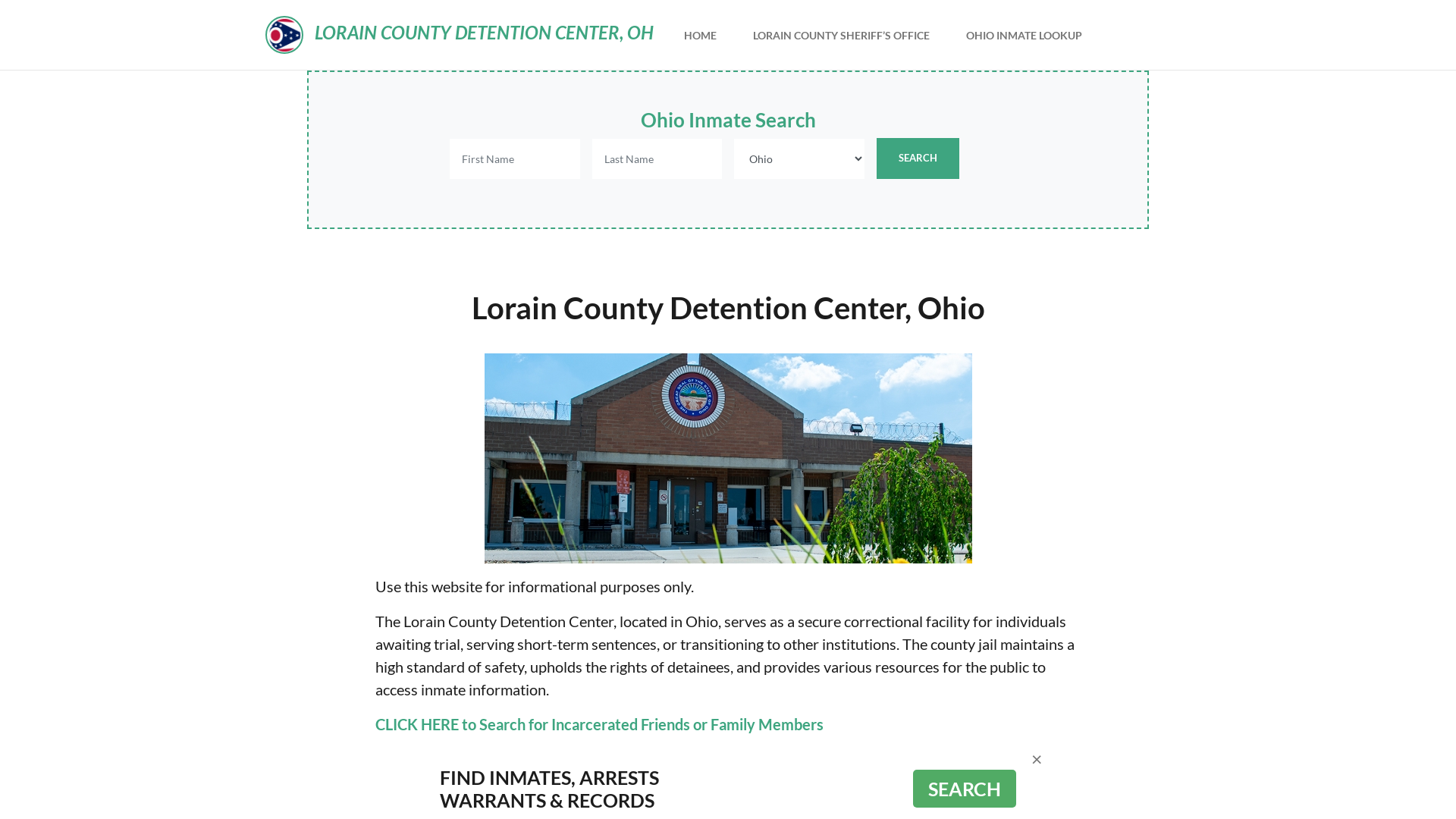 Lorain County Detention Center, OH Inmate Roster, Offender Search