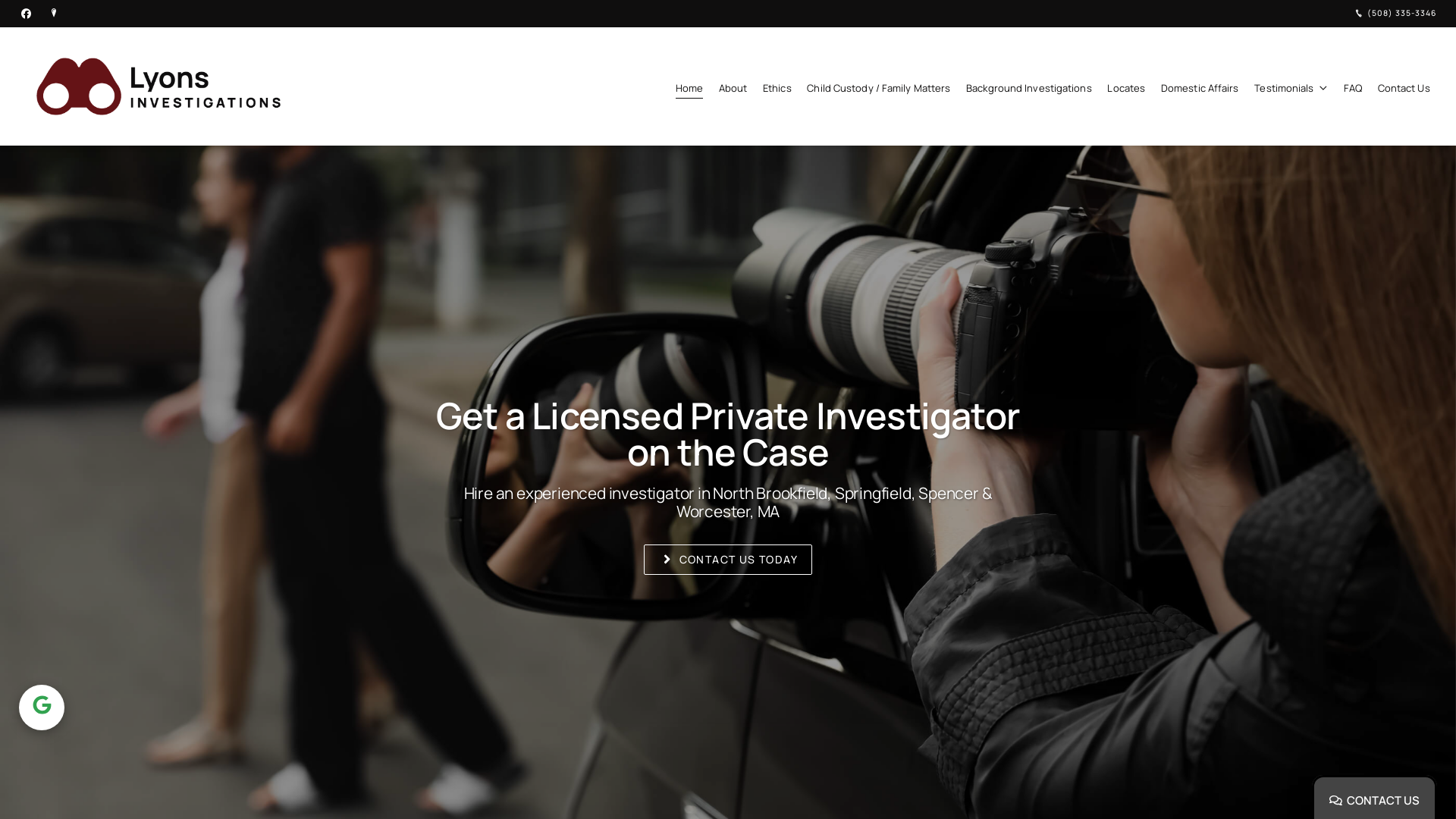 MA Private Investigator, Private Investigation Service | North Brookfield, Springfield, Spencer, Worcester, MA | Lyons Investigations