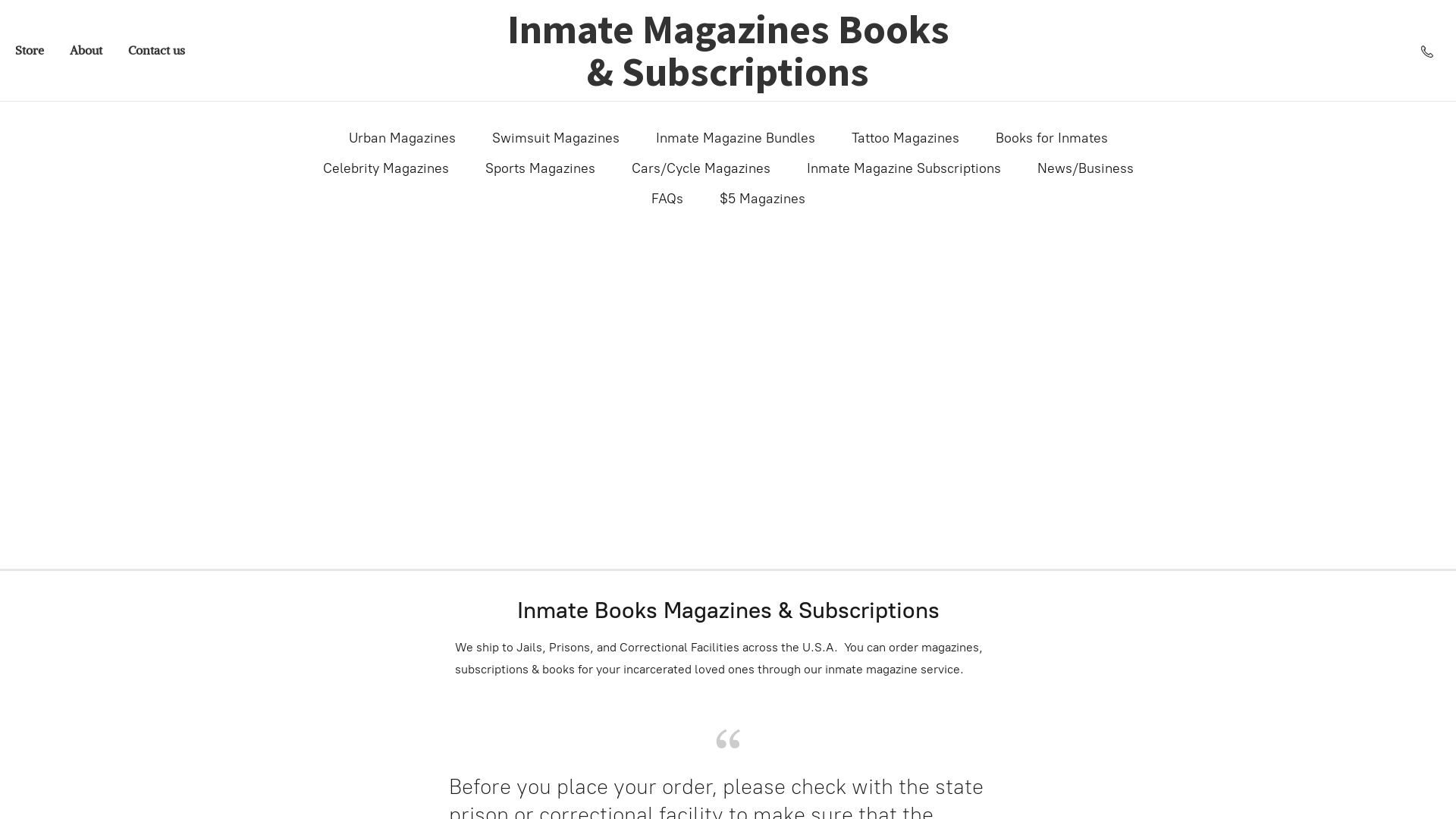 Inmate Magazines & Books - We Ship to Jails | Prisons