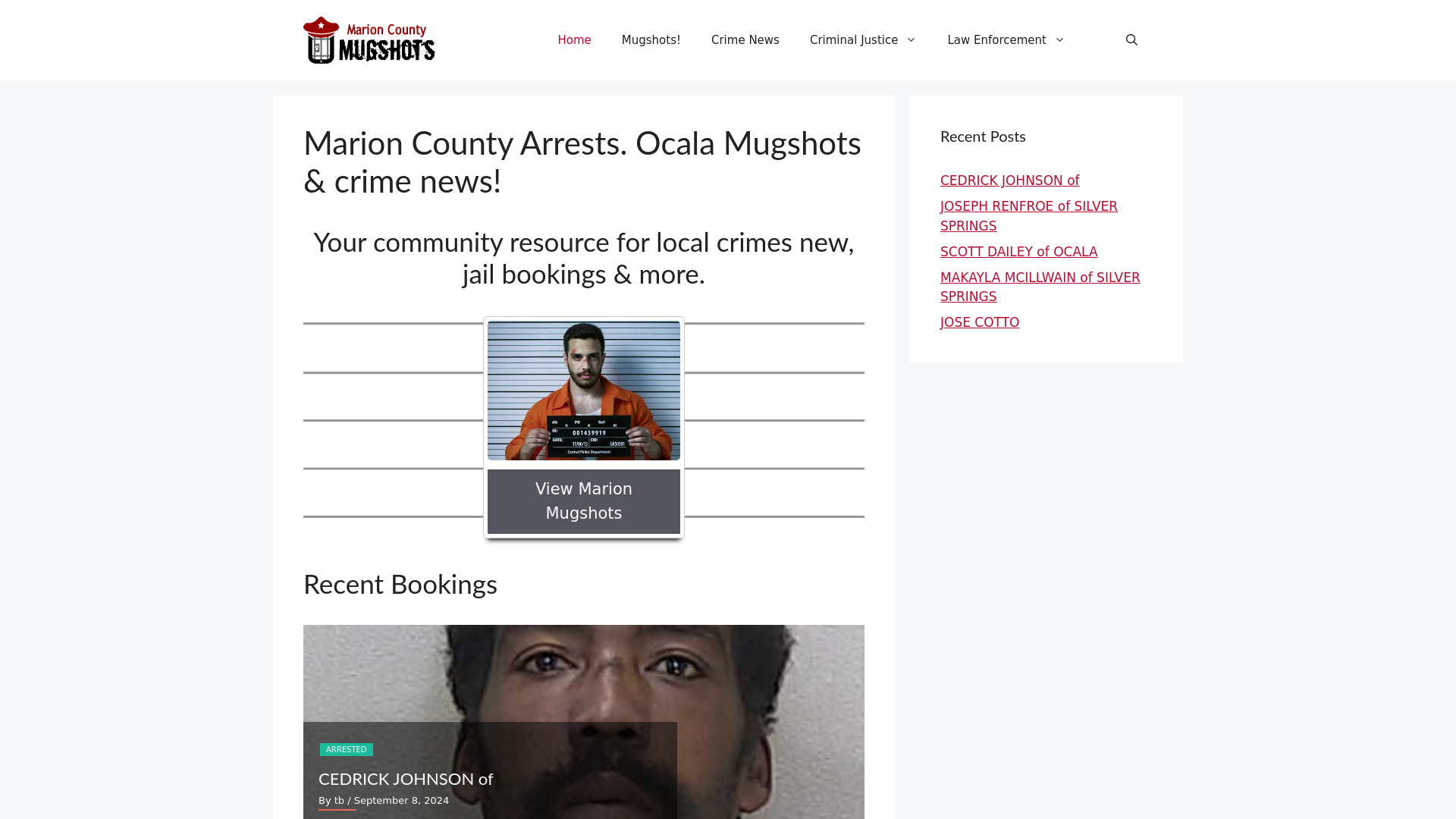 Marion Mugshots - Ocala, Fl Arrests