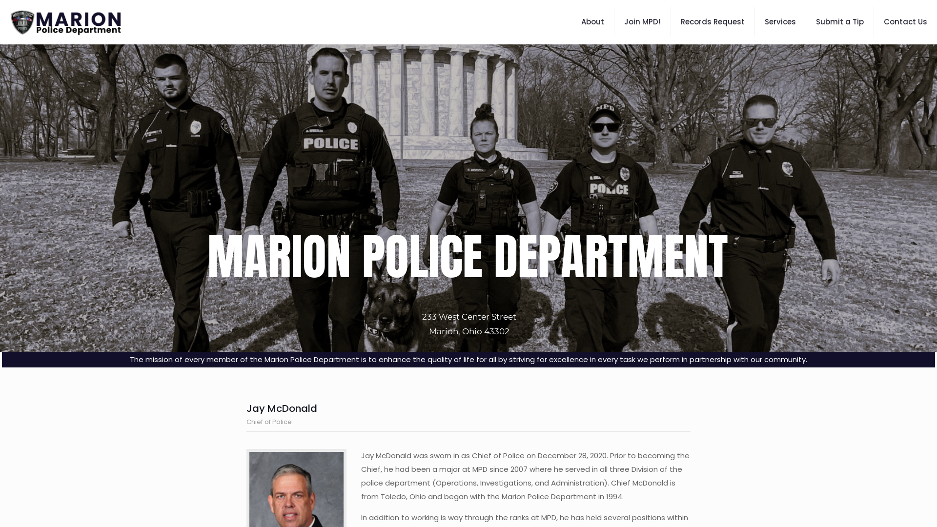 Marion, Ohio Police Department