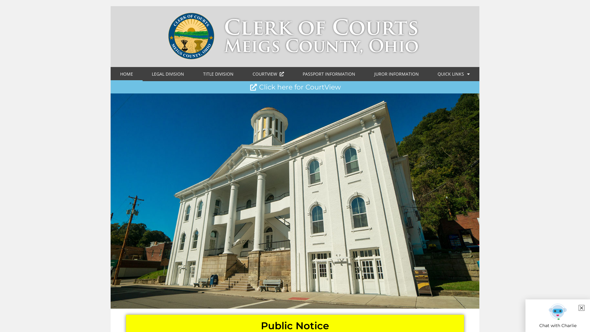 Meigs County Clerk of Courts – Meigs County, Ohio