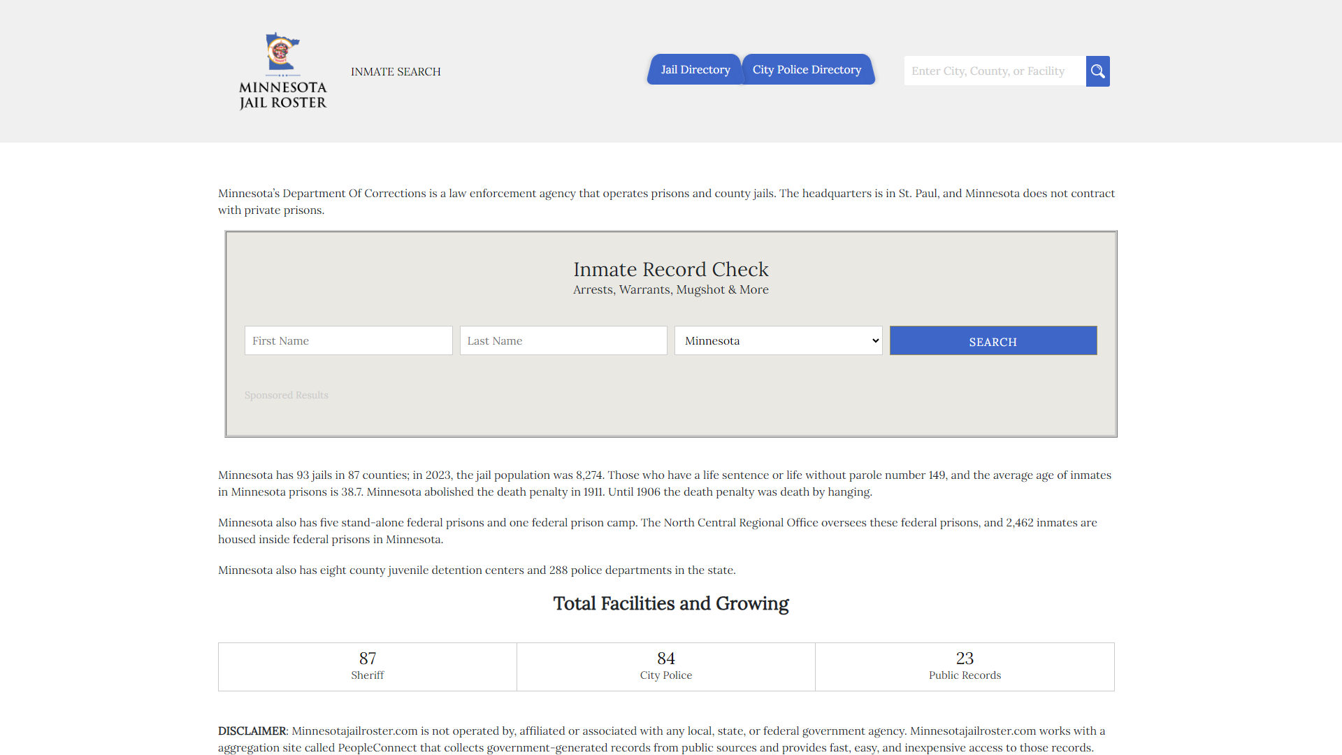 Jail Roster Search | Inmate Search in Minnesota