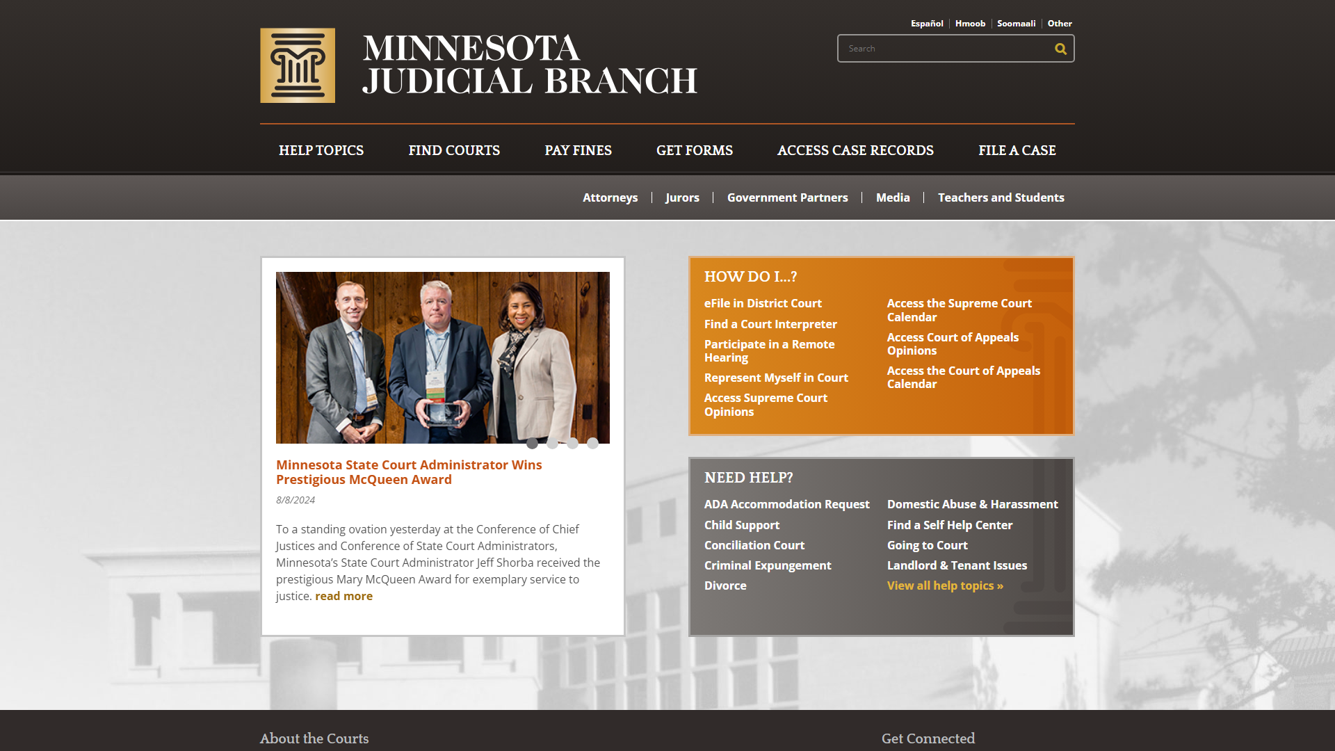 Minnesota Judicial Branch - Home  |  Minnesota Judicial Branch