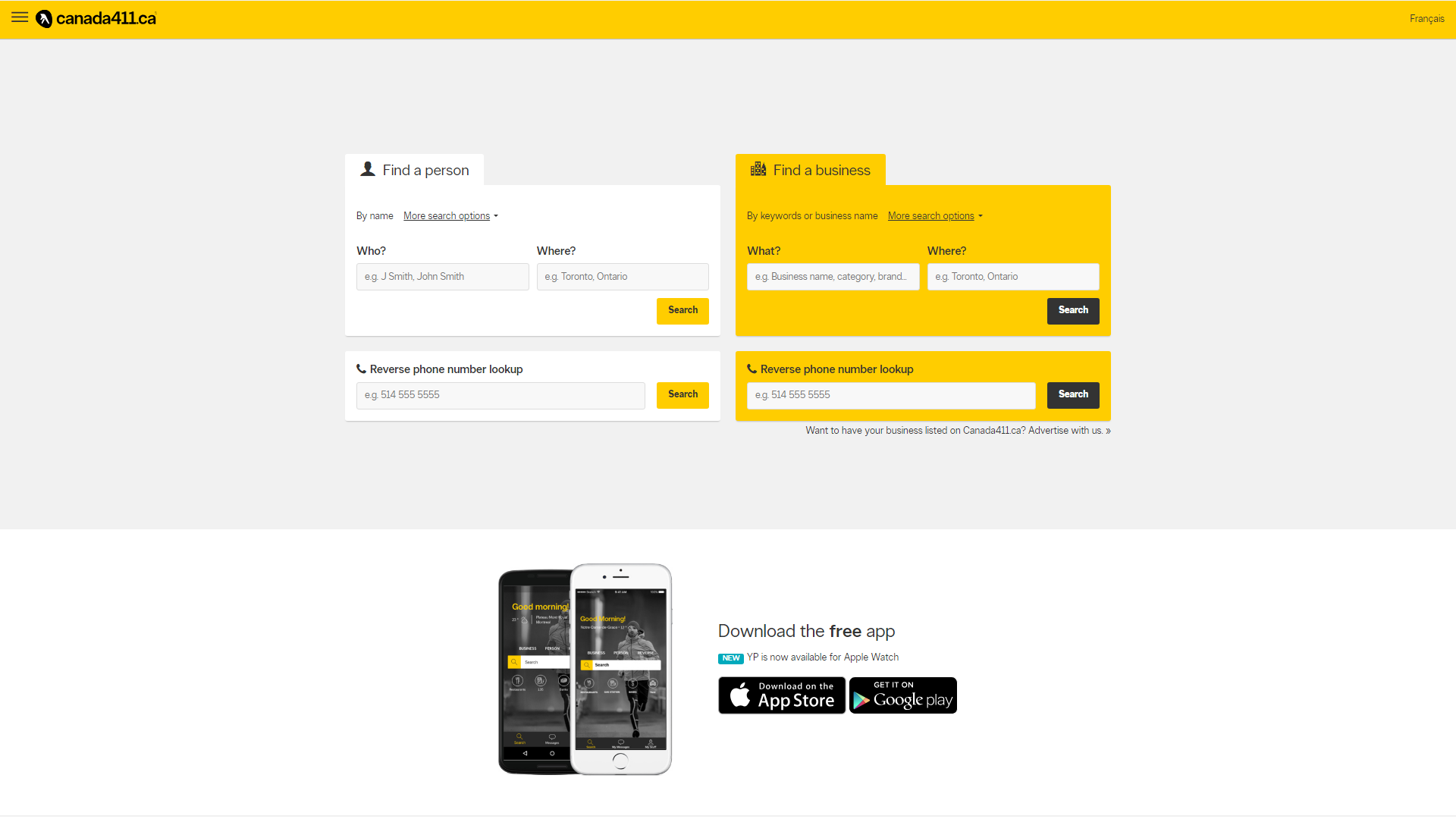 Free People Search, Reverse Phone Lookup, Business Telephone Directory | Canada411.ca