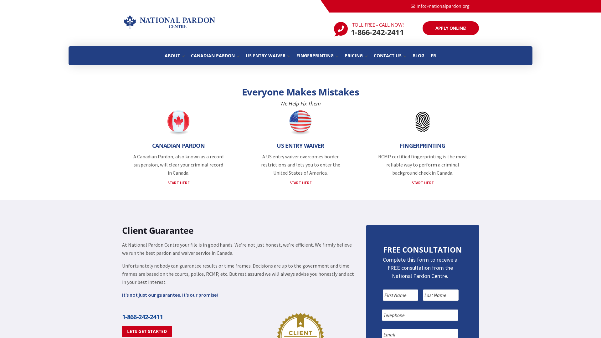 National Pardon Centre | Pardons, Waivers & Fingerprinting