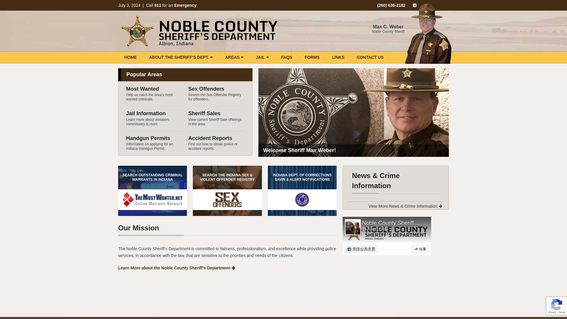 Noble County Indiana Sheriff