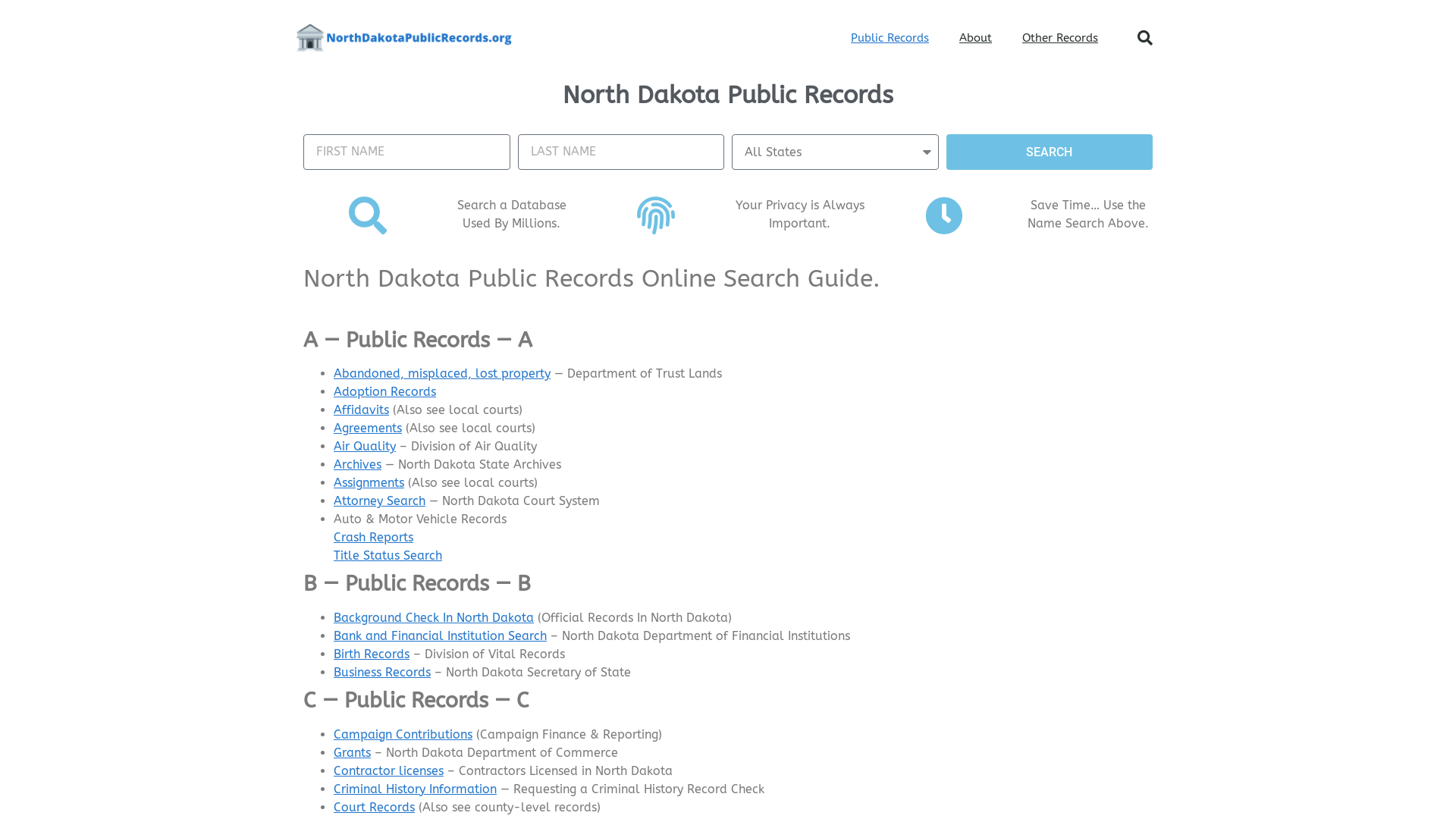 State of North Dakota Public Records Guide: NorthDakotaPublicRecords.org