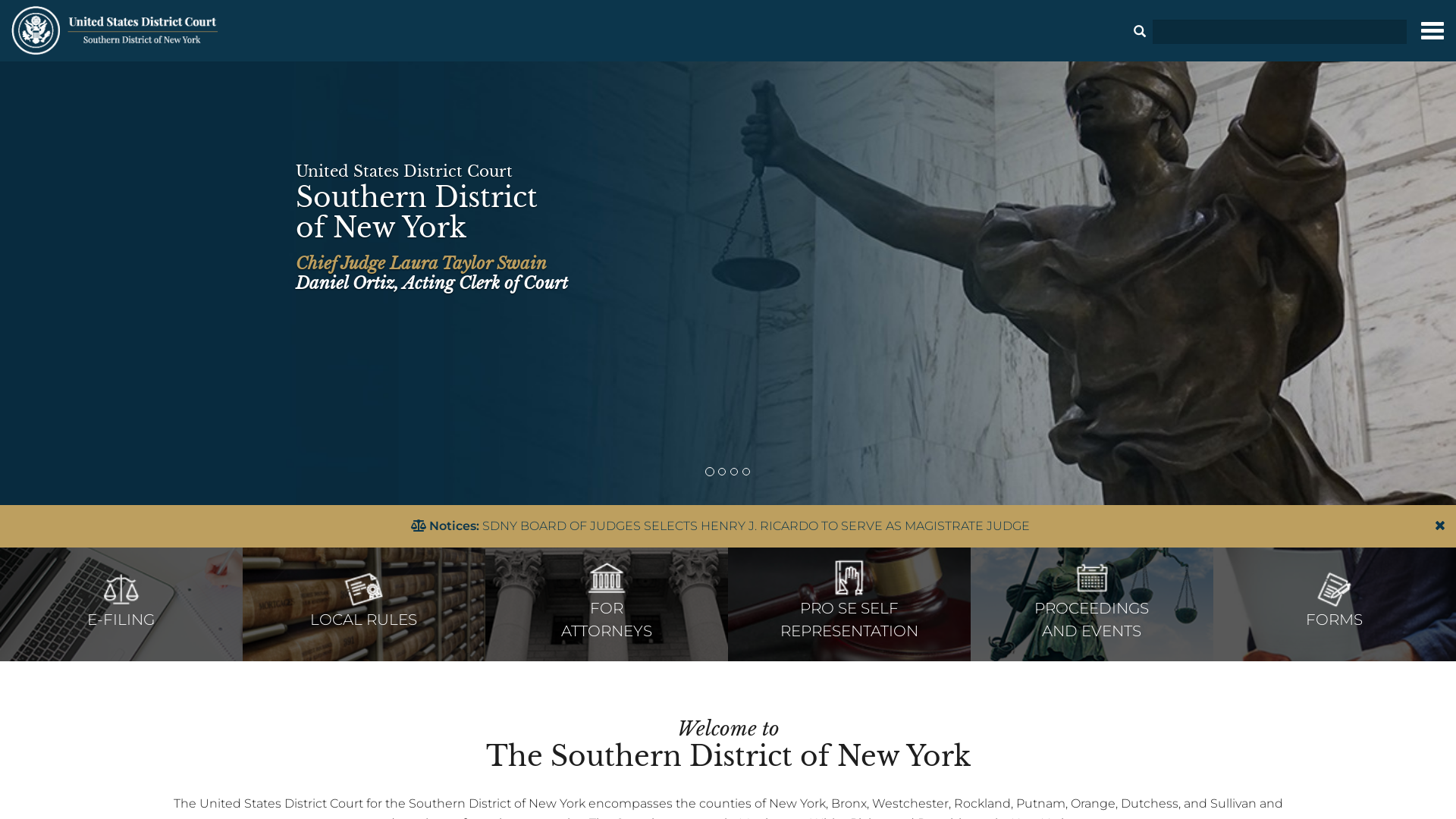 Homepage | U.S District Court