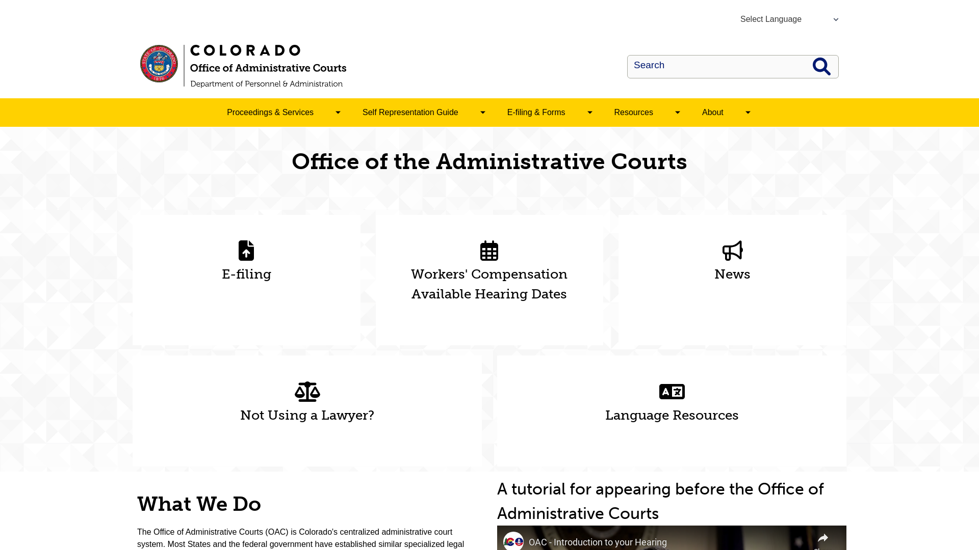 Home | Colorado Office of Administrative Courts