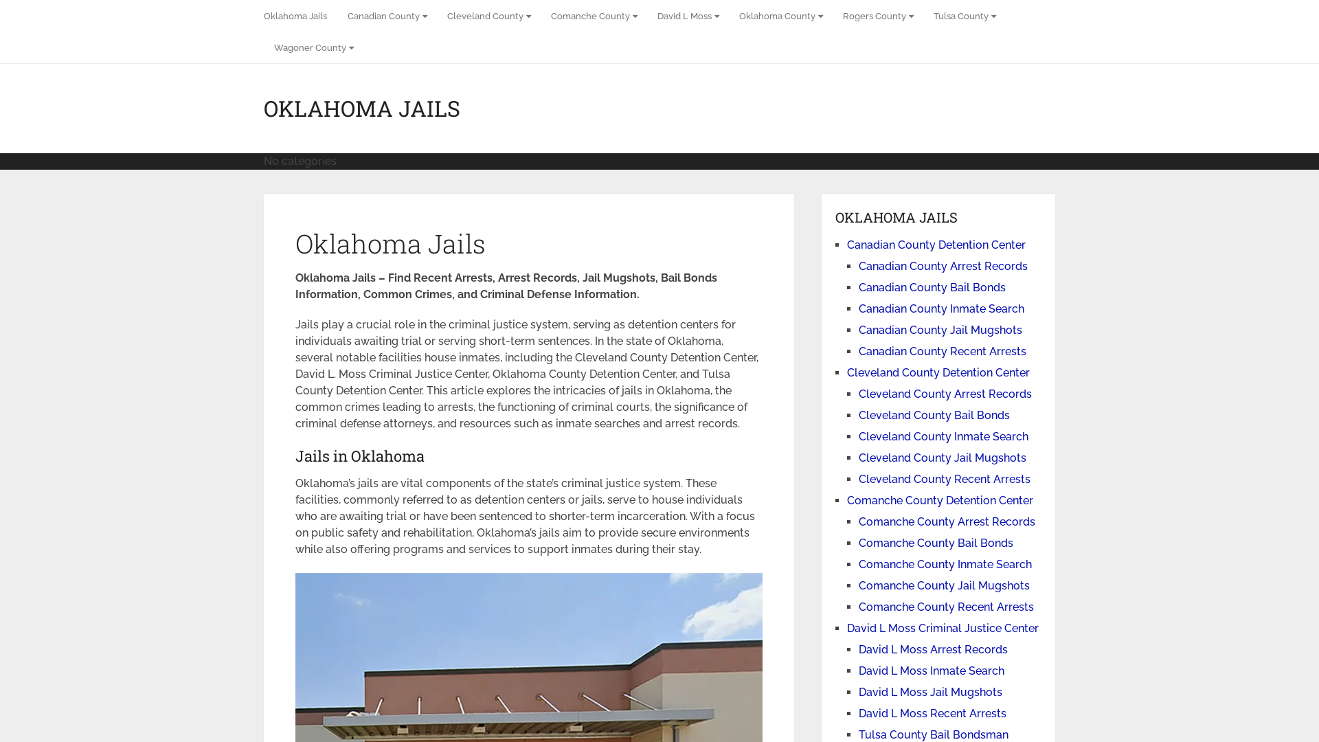 Oklahoma Jails | Inmate Arrest Info, Mugshots, Bail Bonds