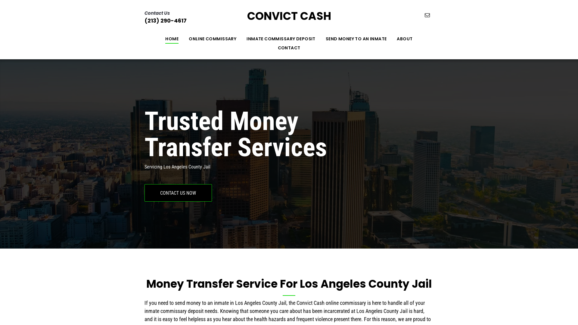 Money Transfer in Los Angeles County Jail | Convict Cash