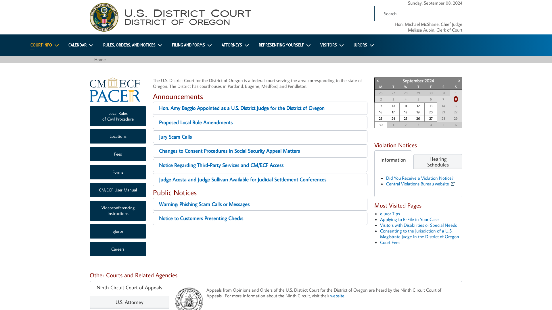 Oregon U.S. District Court