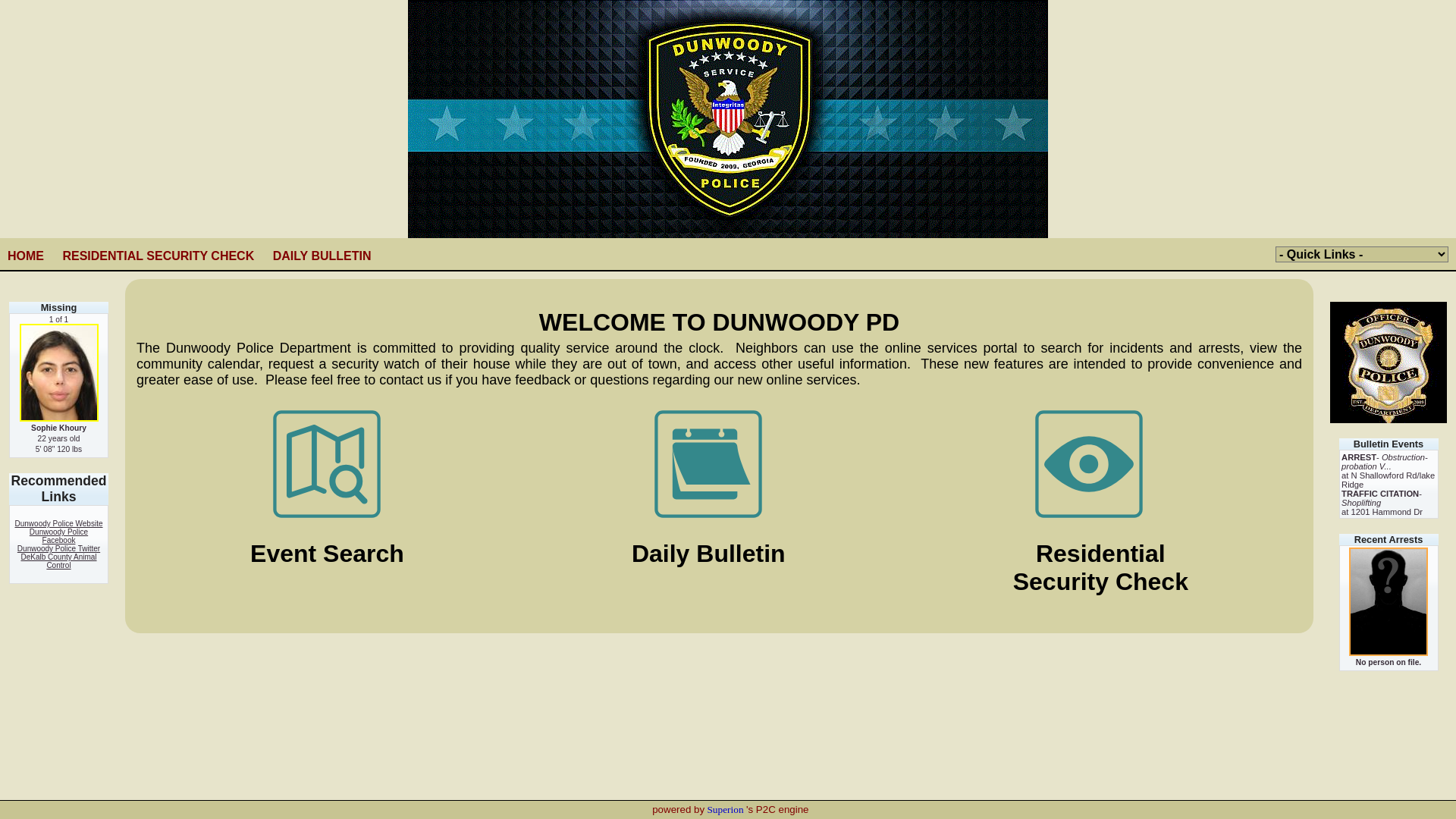 Dunwoody Police Department P2C