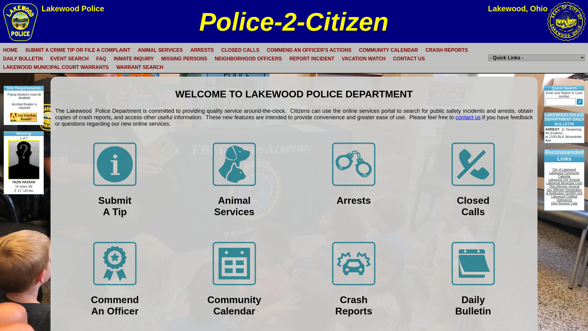 Lakewood Police Department, OH P2C