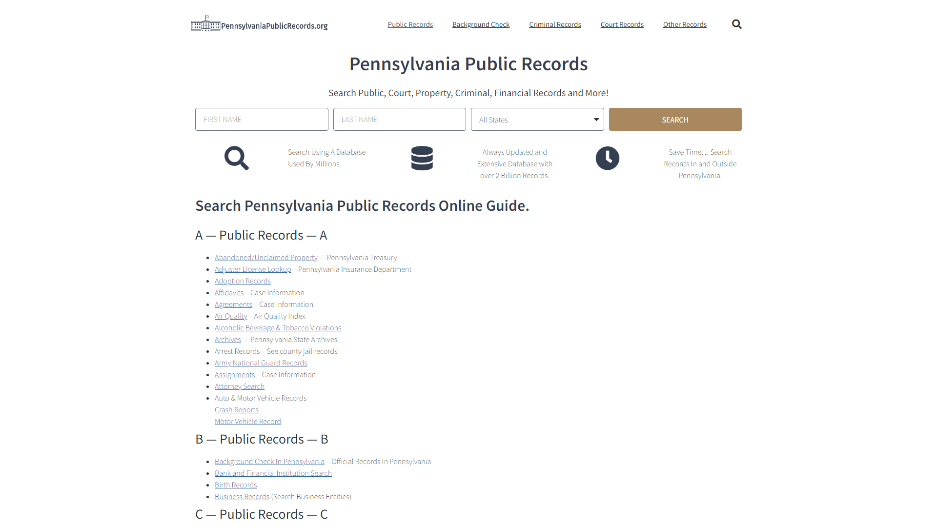 State of Pennsylvania Public Records Guide: PennsylvaniaPublicRecords.org