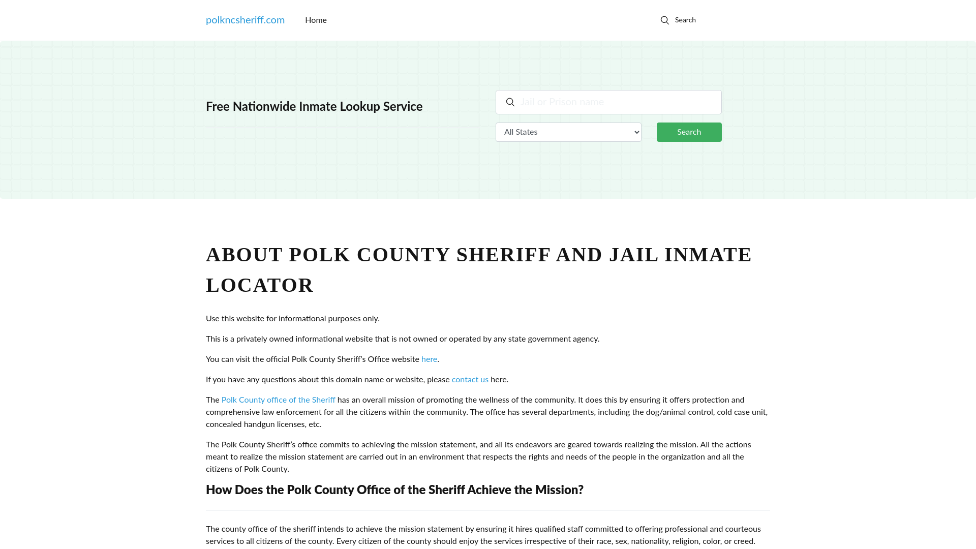 About Polk County Sheriff