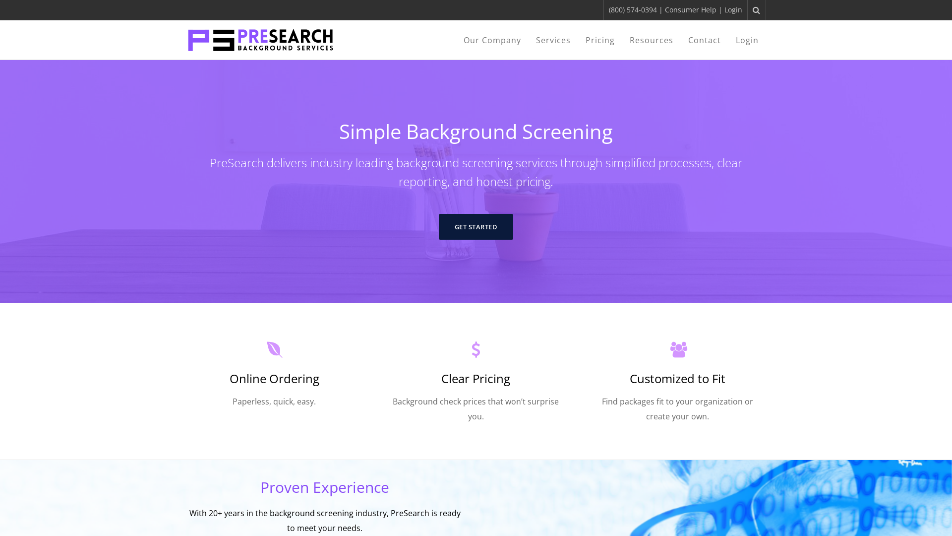 Easy to use background check services designed to streamline the pre-employment and HR decision making process. | PreSearch, Inc. | Simple Background Screening