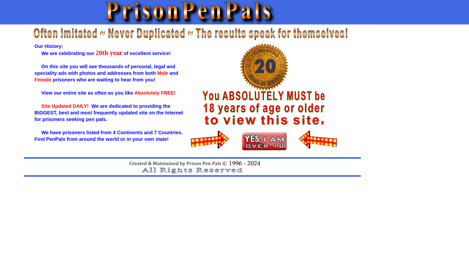 PrisonPenPals ~ Write a Prisoner Today!