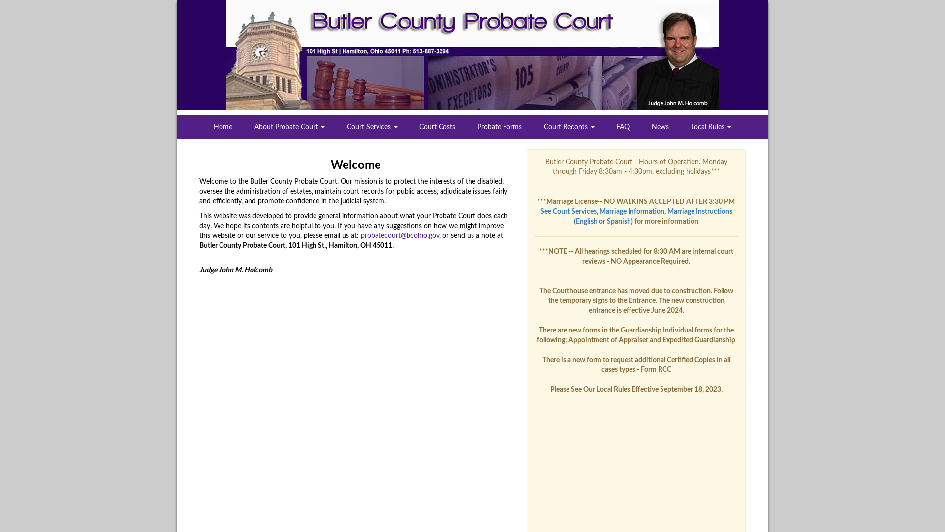 Butler County Probate Court - Home