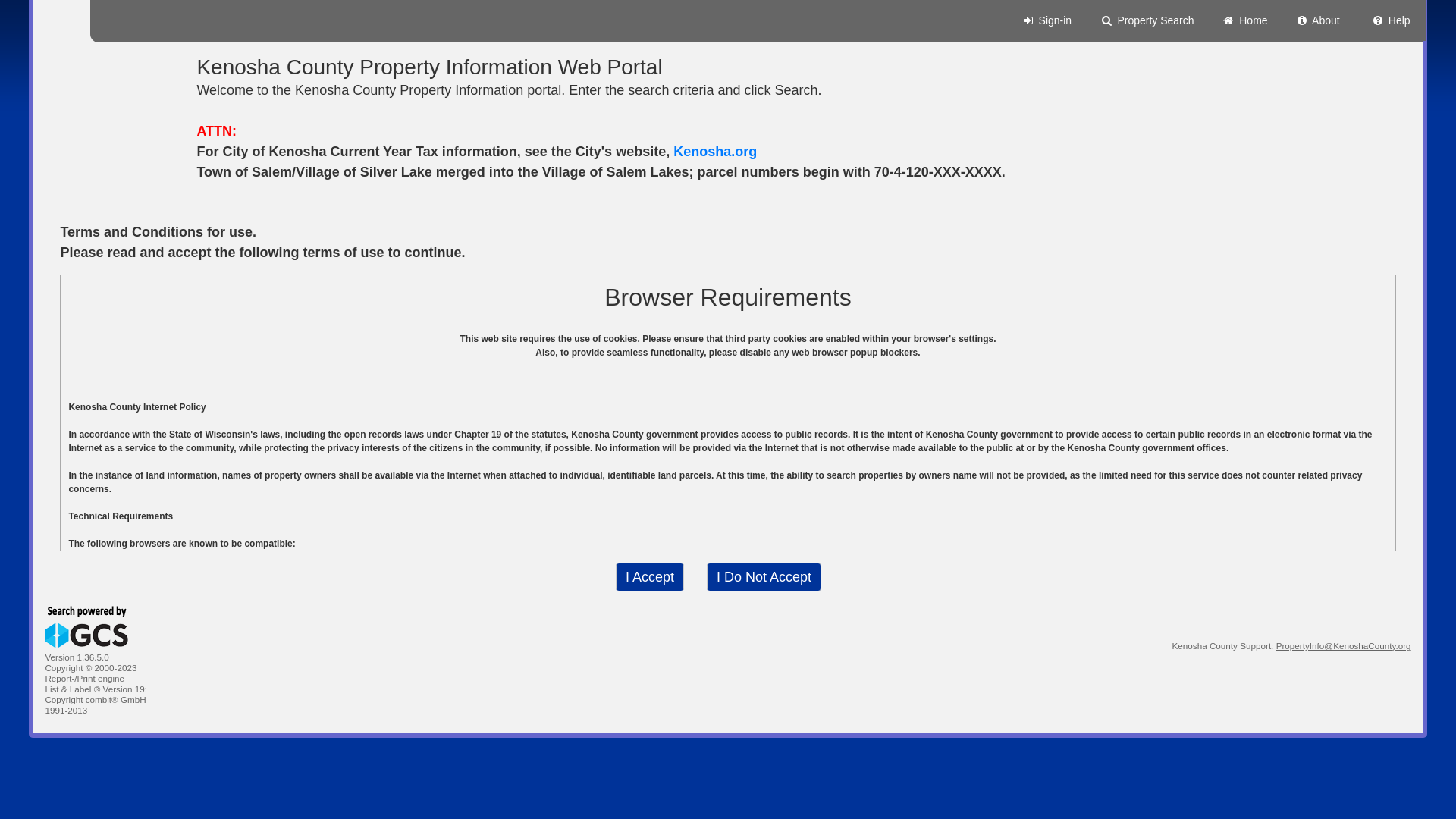 Kenosha County Property Information Web Portal