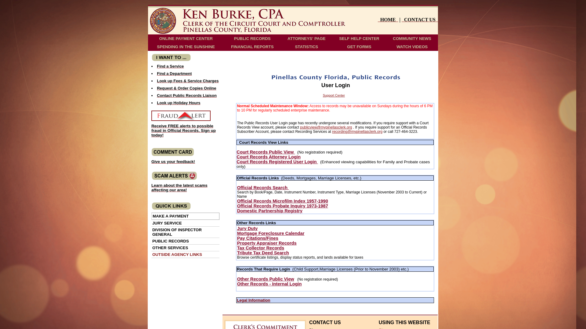 Pinellas Public Records Login