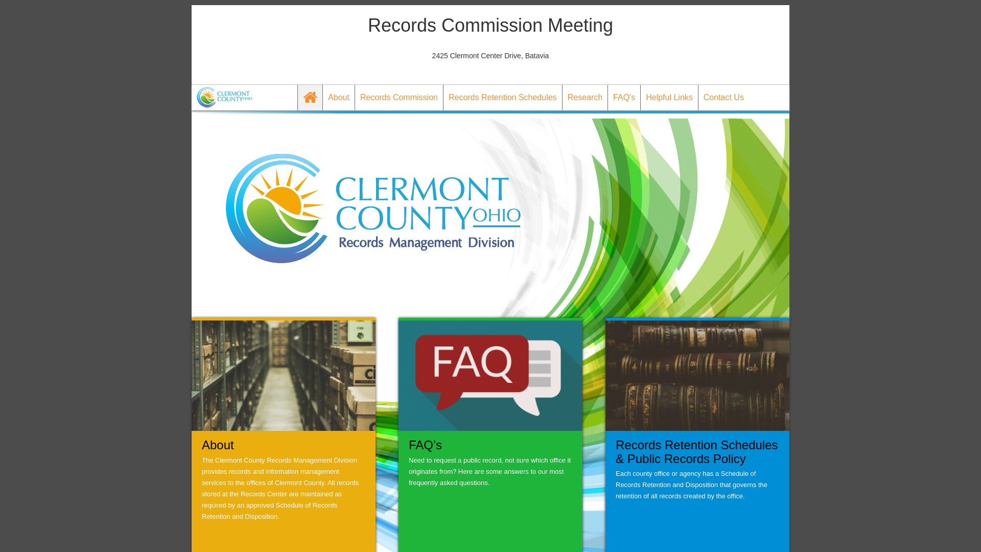 Records Center | Clermont County, Ohio