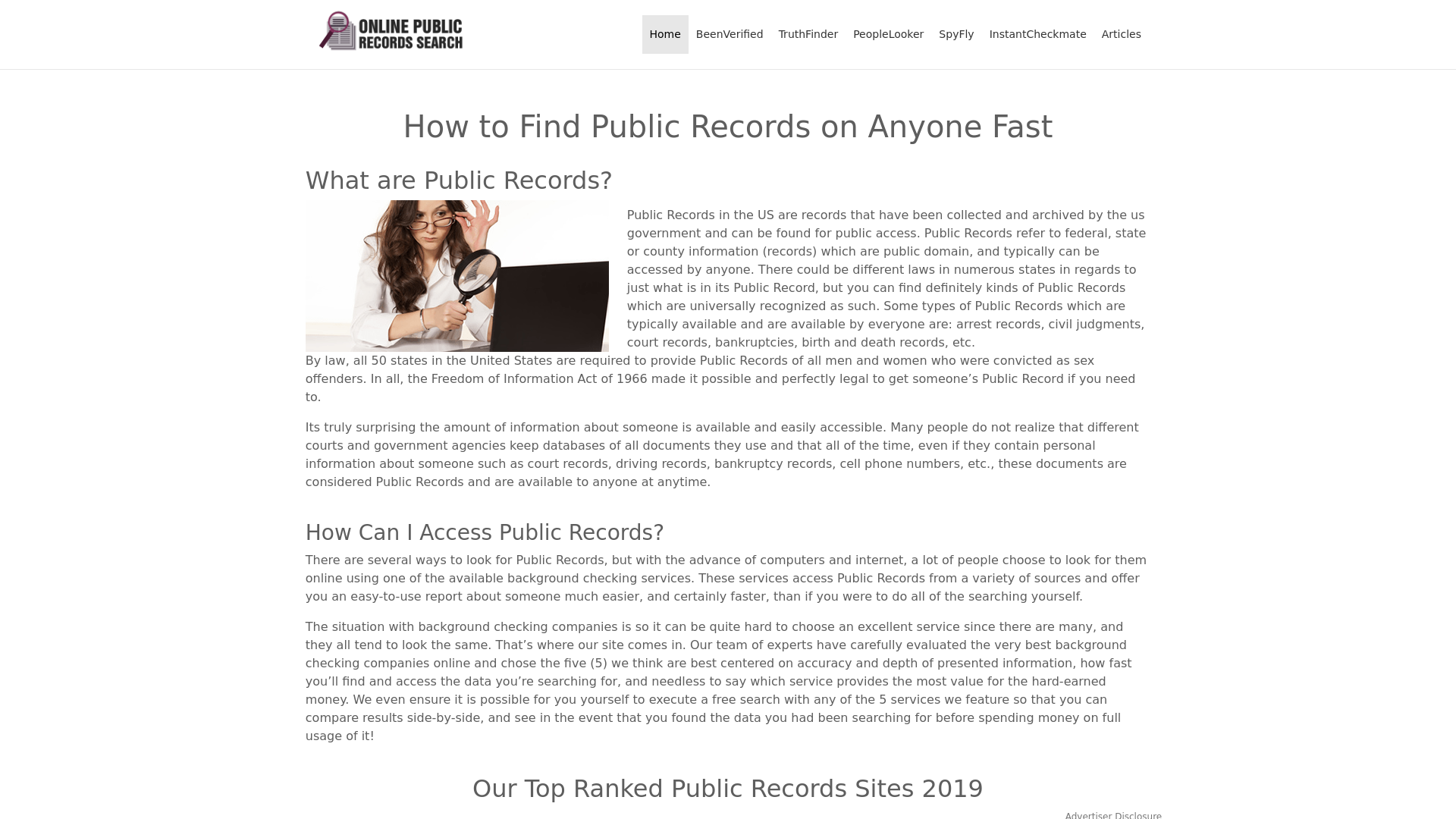 Online Public Records Search