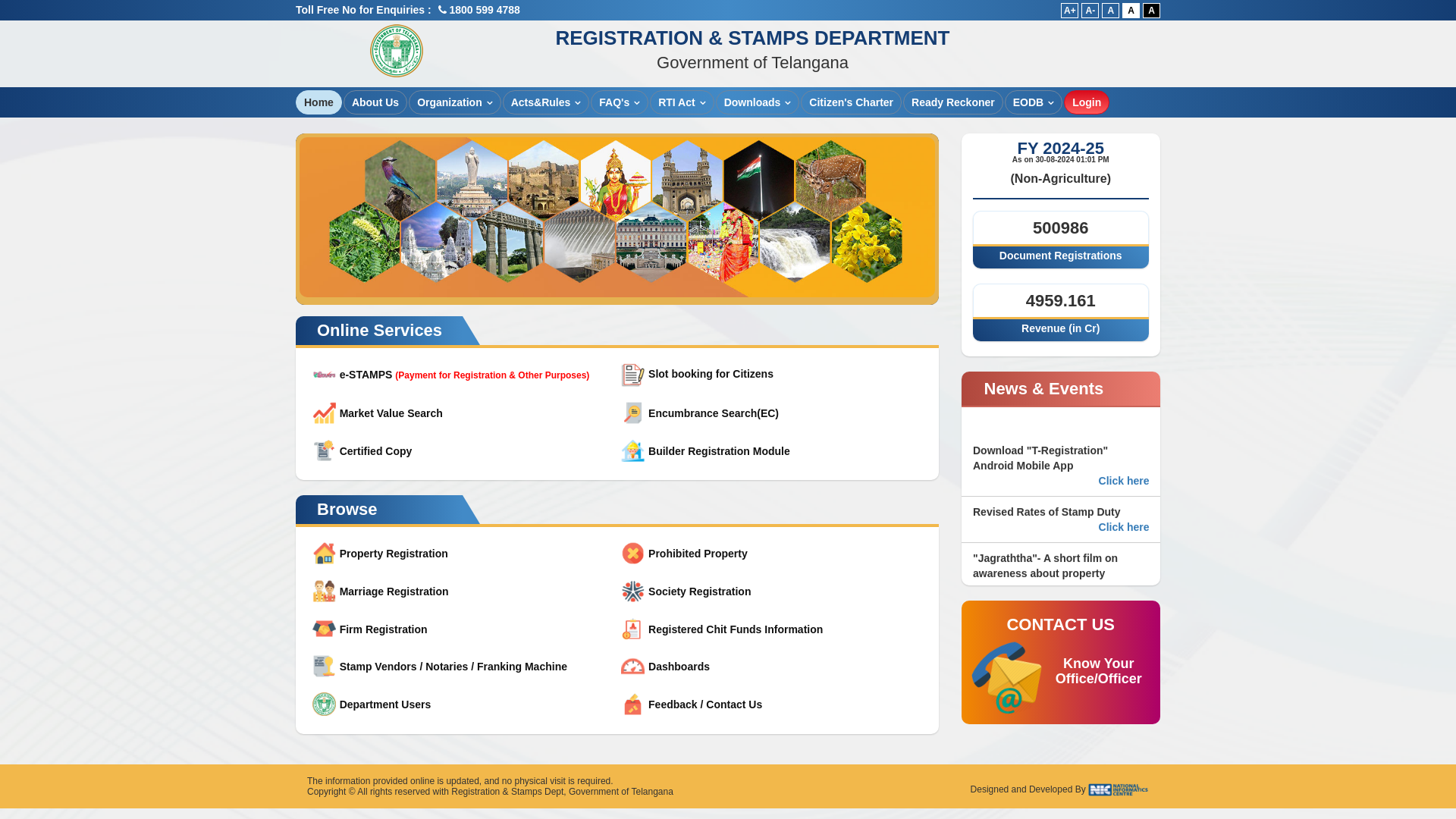 ::Telangana Registration & Stamps Department::