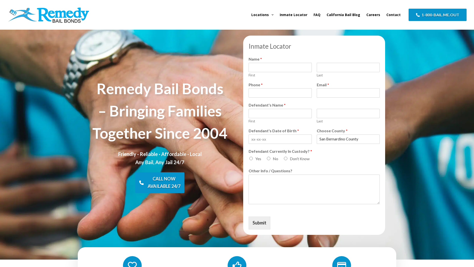 Remedy Bail Bonds | California Bail | Home