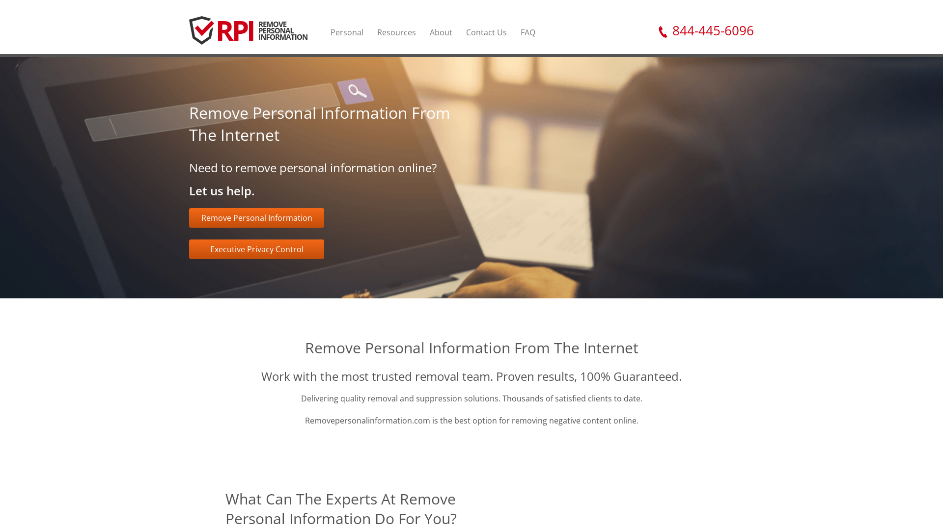 Remove Personal Information Online With the Experts | 100% Guaranteed