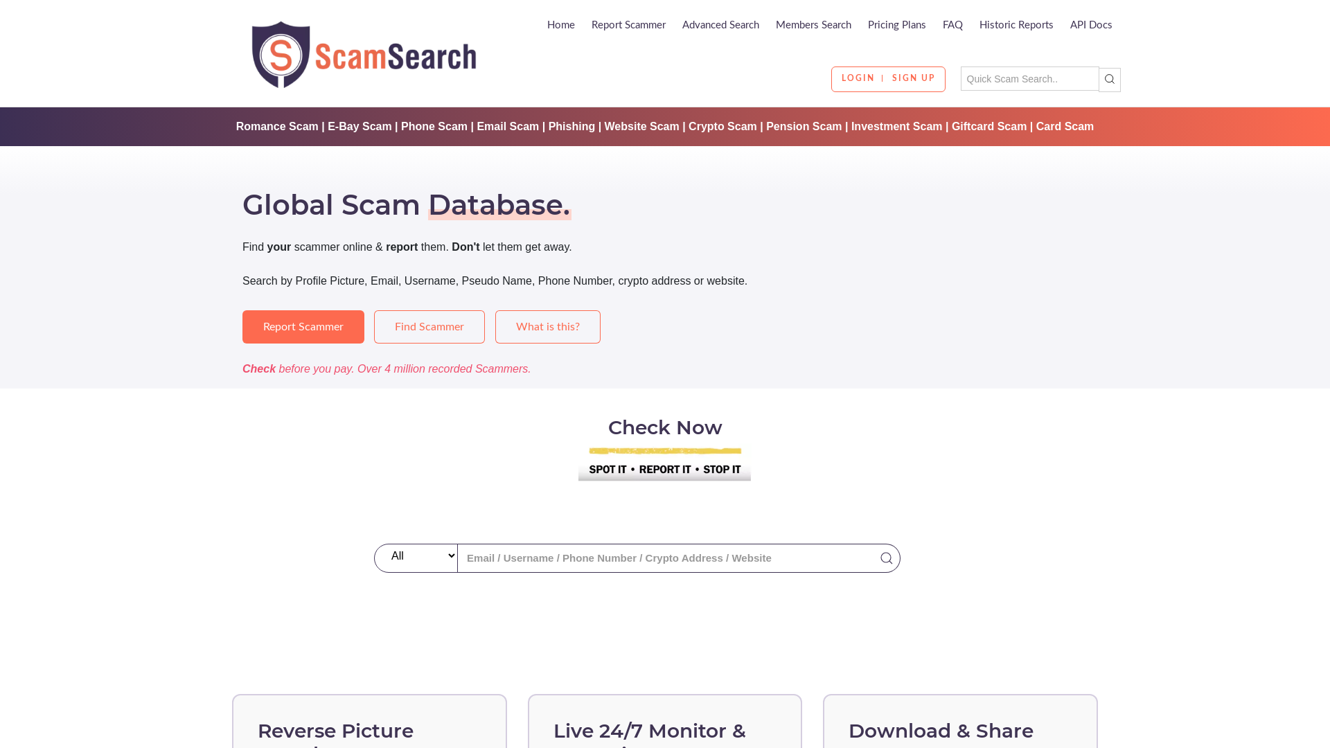 Global Scammer Database - Catch a Scammer