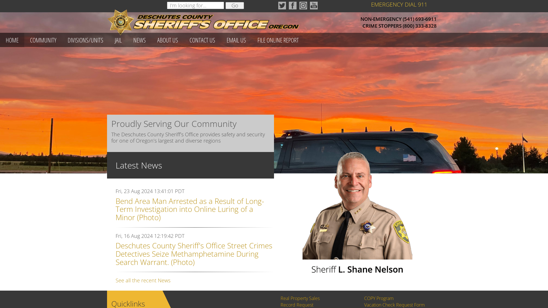 Home | Deschutes County Sheriff