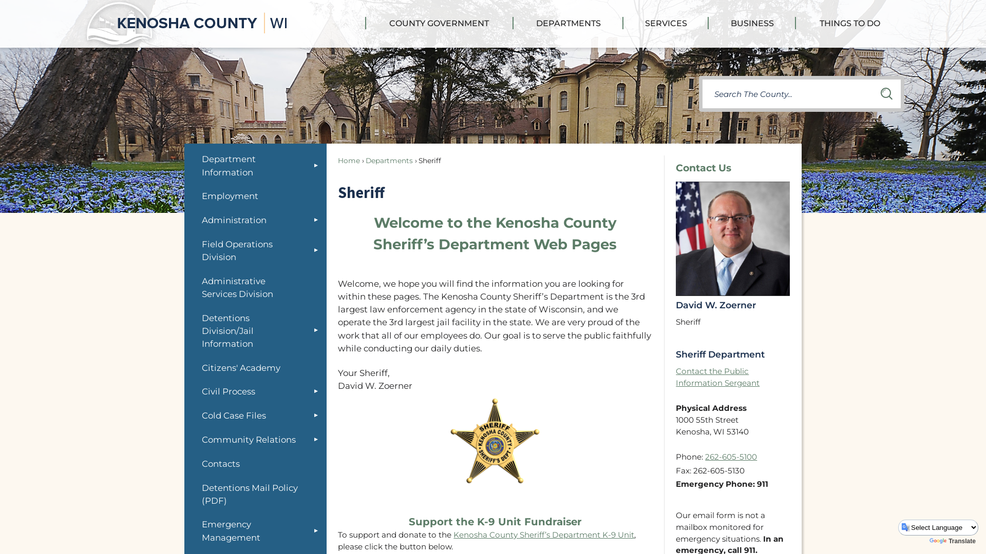 Sheriff | Kenosha County, WI - Official Website